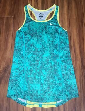 Nike Dri-Fit green yellow workout tank top - XS